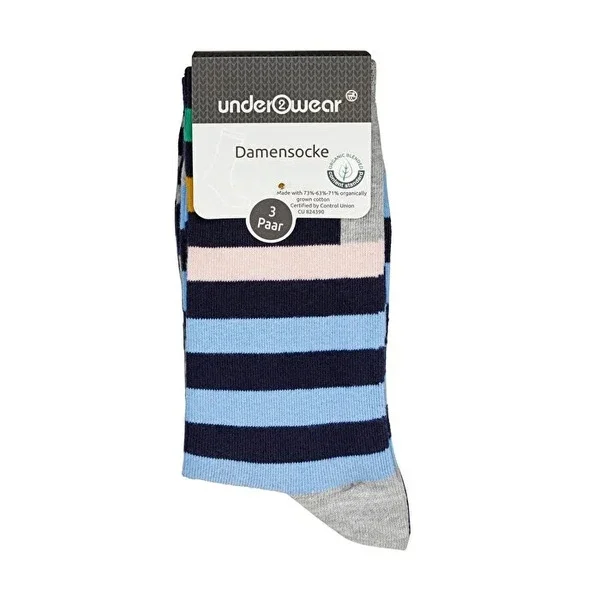 Underwear Gray Blue 3-Pack Socks 39-42 3-Pack
