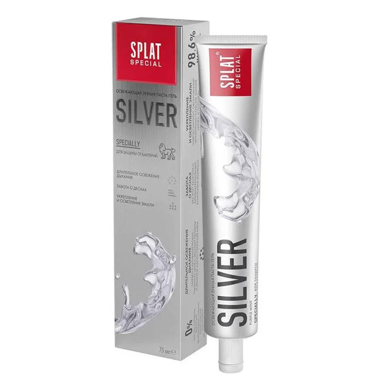 Splat Silber Zahnpasta 75ml - Weißere Zähne &amp; Frischer Atem