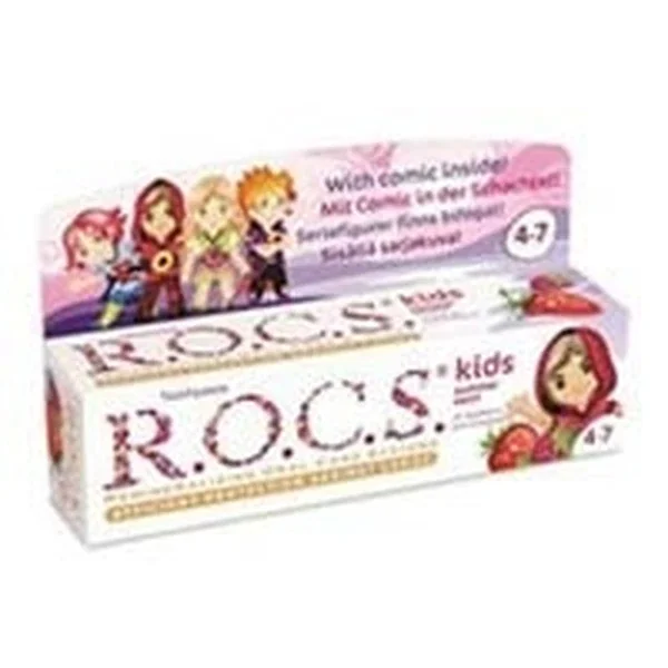 Rocs Kids 4-7 years Fruity Children's Toothpaste 35 ml (raspberry-strawberry)
