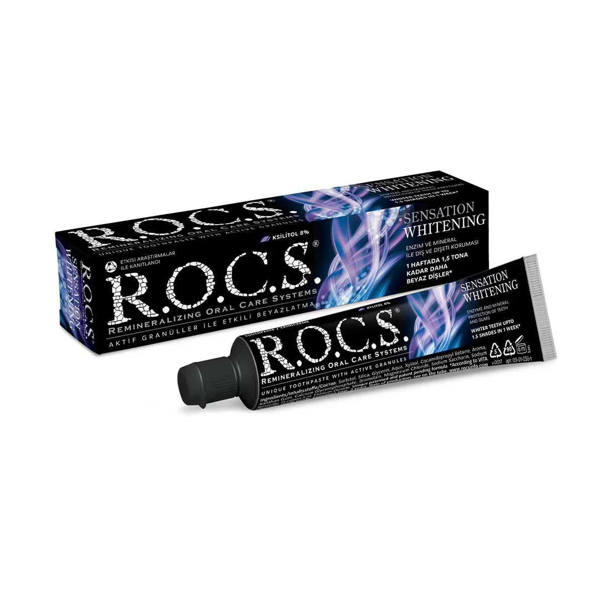 Rocs Sensation Whitening Whitening Shine Toothpaste 60 ml