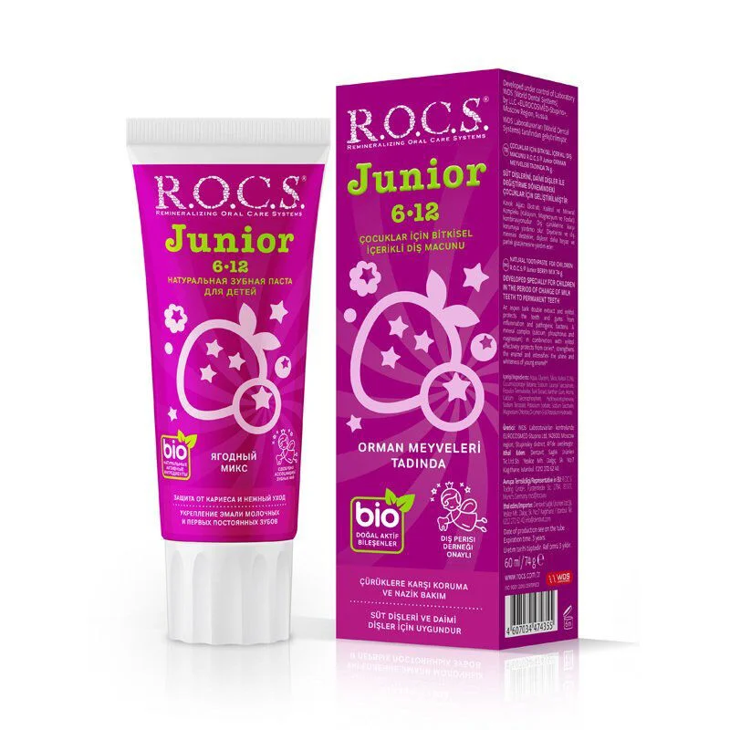 Rocs Junior 6-12 years Toothpaste - Forest Fruits Flavor 60 ml