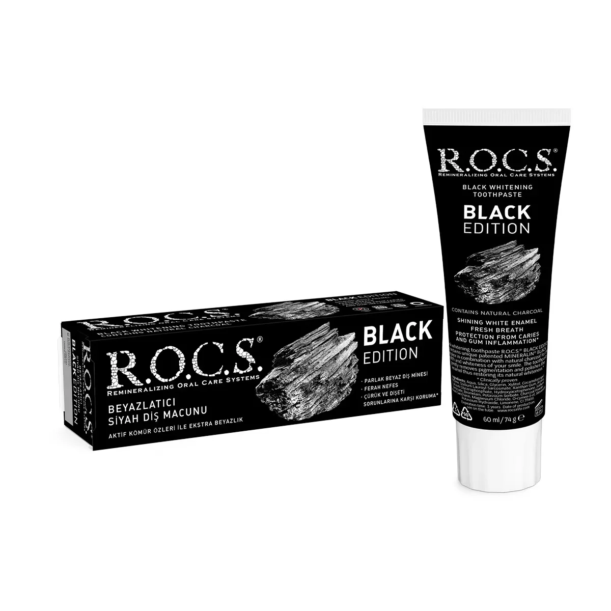 Rocs معجون أسنان روكس بلاك إيديشن للتبييض 60 مل