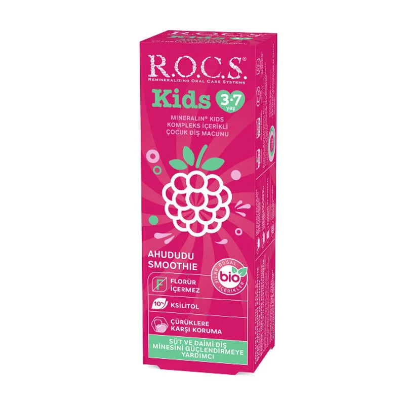 Rocs Kids Raspberry Smooth - Children's Toothpaste 3-7 years 35 ml