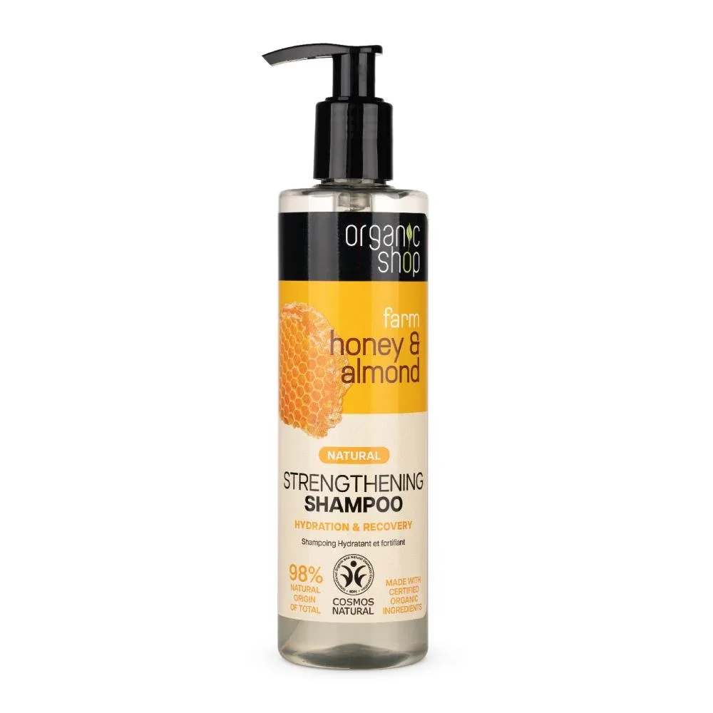 Honey and Almond Shampoo for Healthy and Strong Hair from Organic Shop 280 ml
