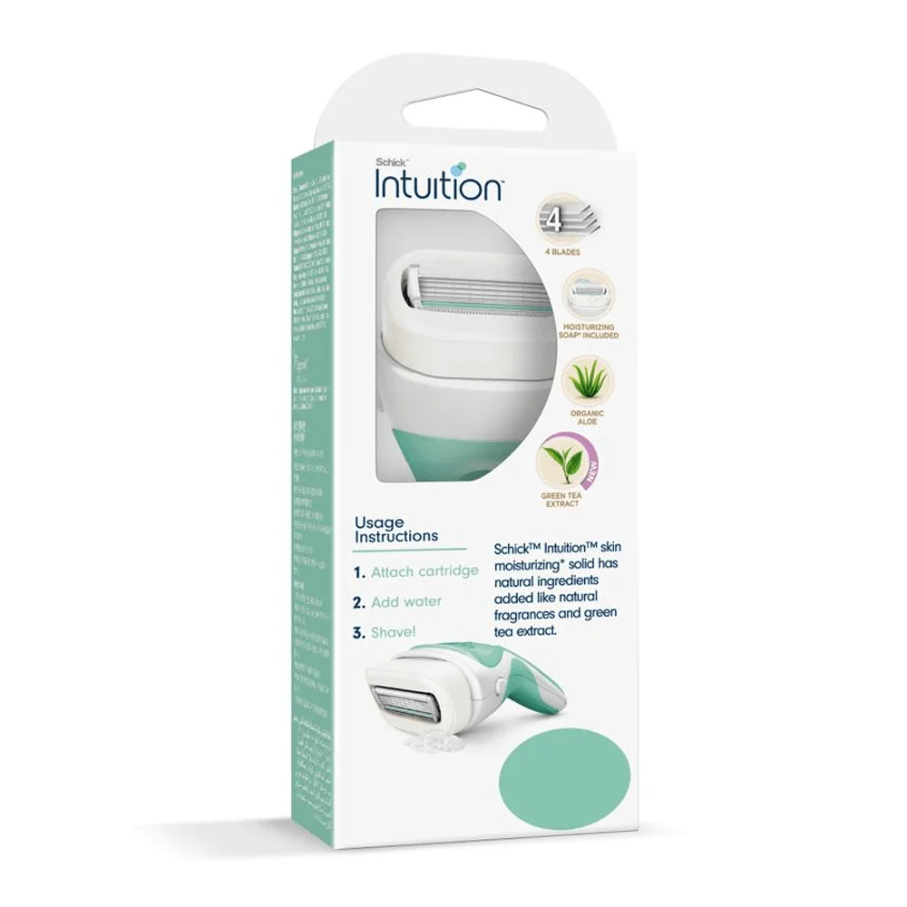 Barber Shaving Tool and Aloe Vera Foam with Vitamin E by Schick Intuition - 2 Pieces