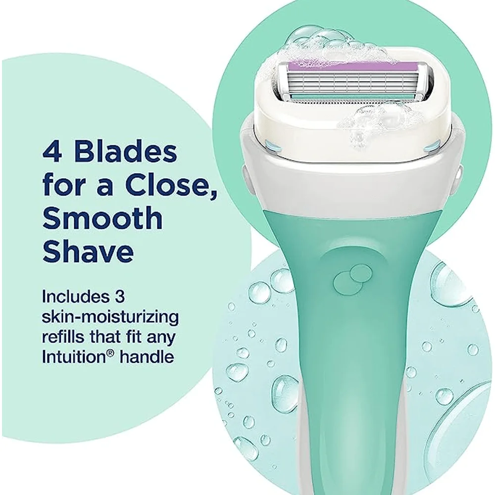 Barber Shaving Tool and Aloe Vera Foam with Vitamin E by Schick Intuition - 2 Pieces