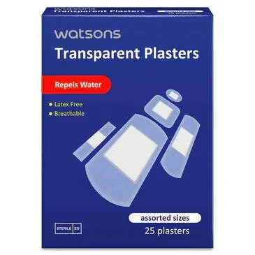 Пластырь прозрачный смешанных размеров 25 шт от Watsons