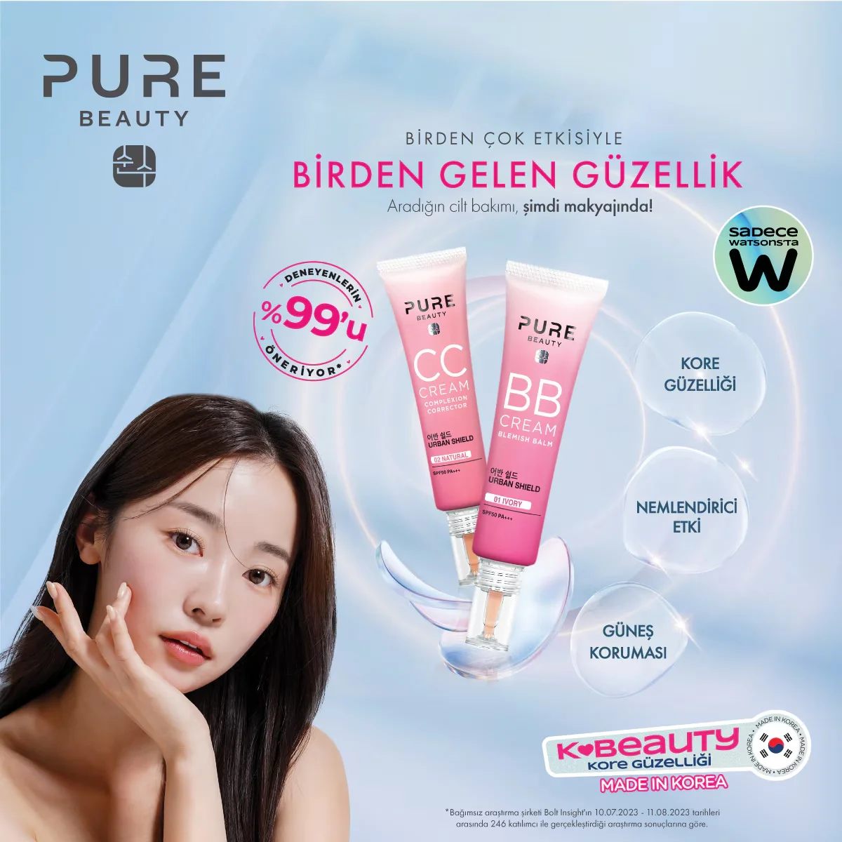 Pure Beauty CC Cream SPF 50 PA+++ 30ml - Aufhellende Hydratation