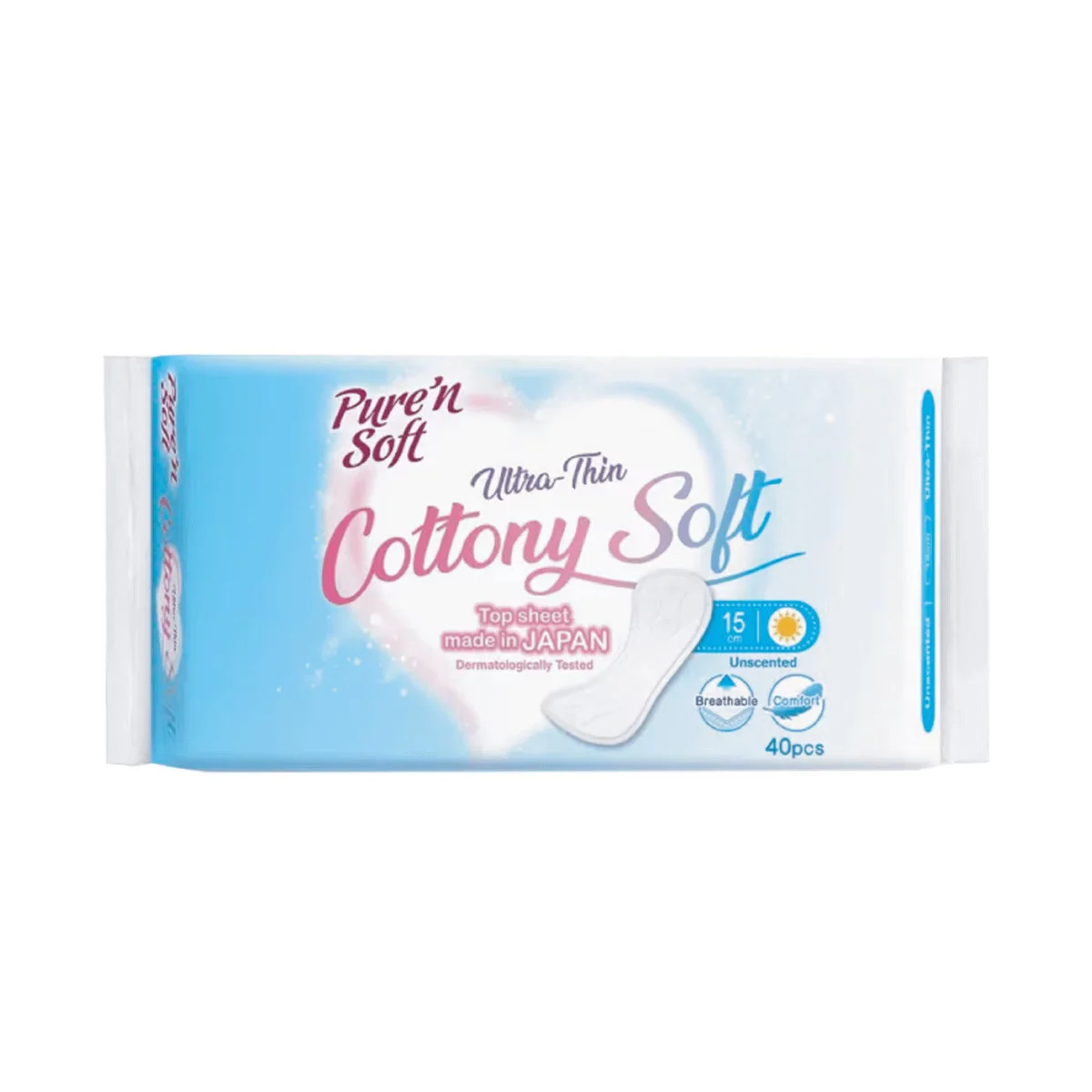 Pure'n Soft Ultra Thin Unscented Daily Pads 40 pcs