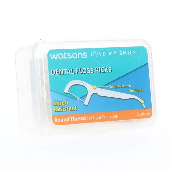 Watsons Round Toothpick Dental Floss 50 pcs
