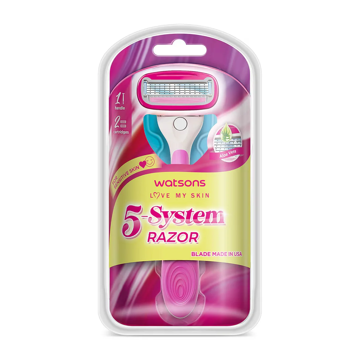 Watsons Women's 5-blade Razor + 2 spare Blades