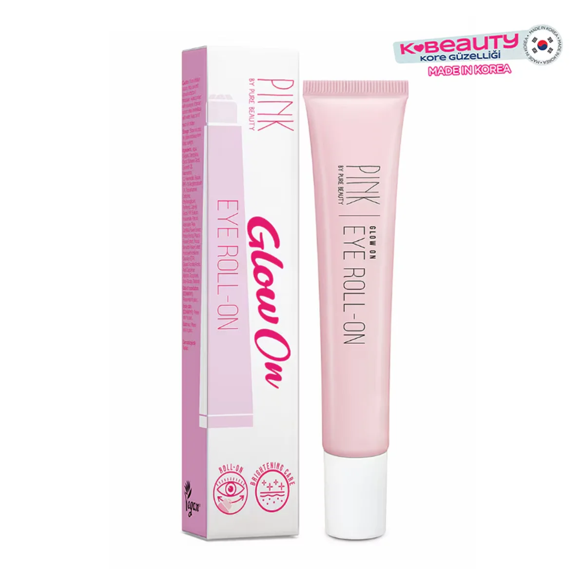 Pink By Pure Beauty Glow On Eye Contour Roll-On 15ml - Dark Circles & Wrinkles Solution