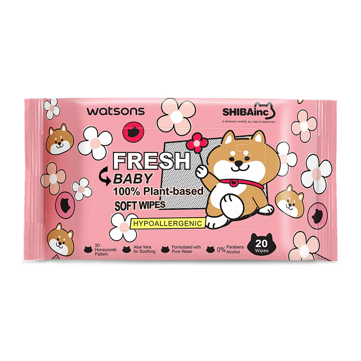 Watsons Shibainc Fresh Baby Wet Wipes 3 x20