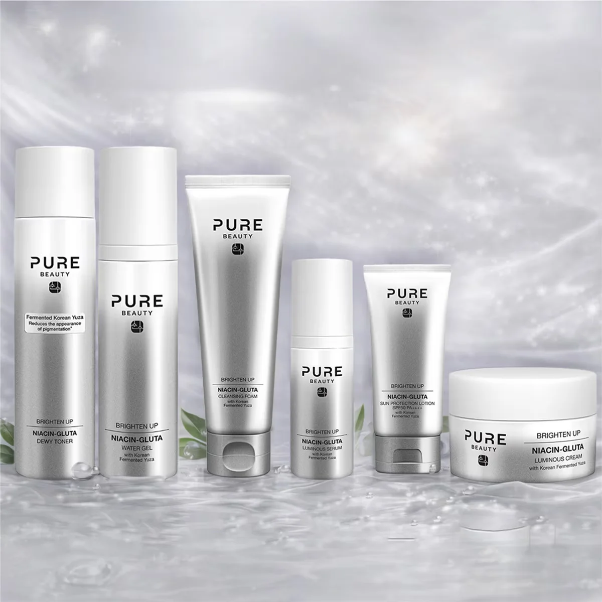 Pure Beauty كريم بيور بيوتي برايتن أب المضيء بالنياسيناميد والغلوتاثيون ٥٠ مل