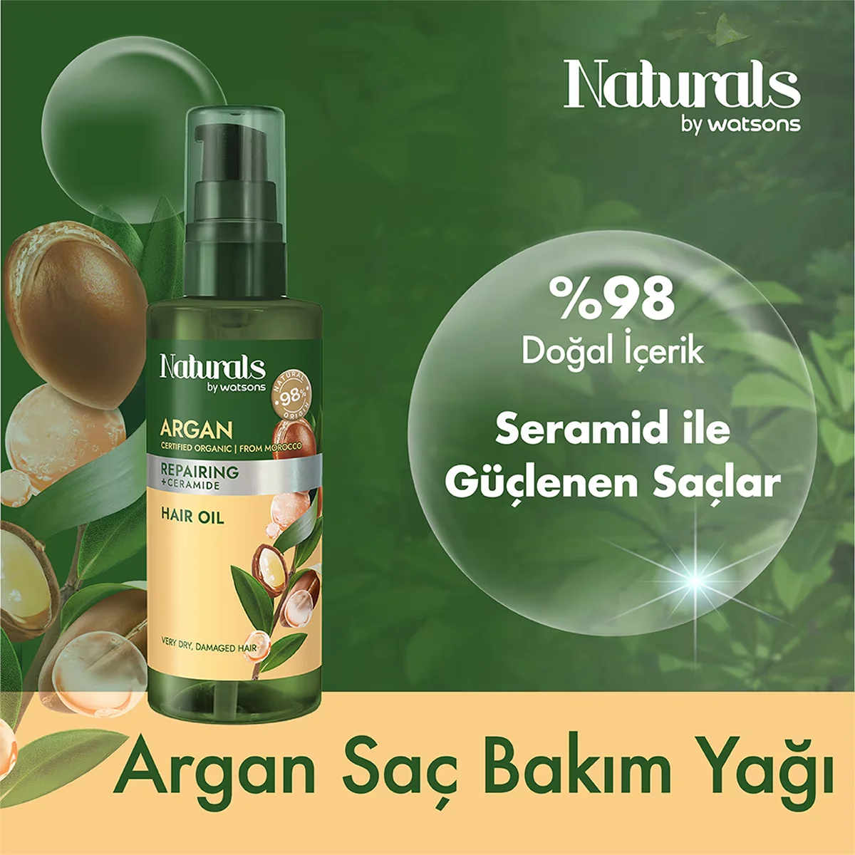 Watsons زيت الشعر الطبيعي من واتسونز بالأرغان 100 مل