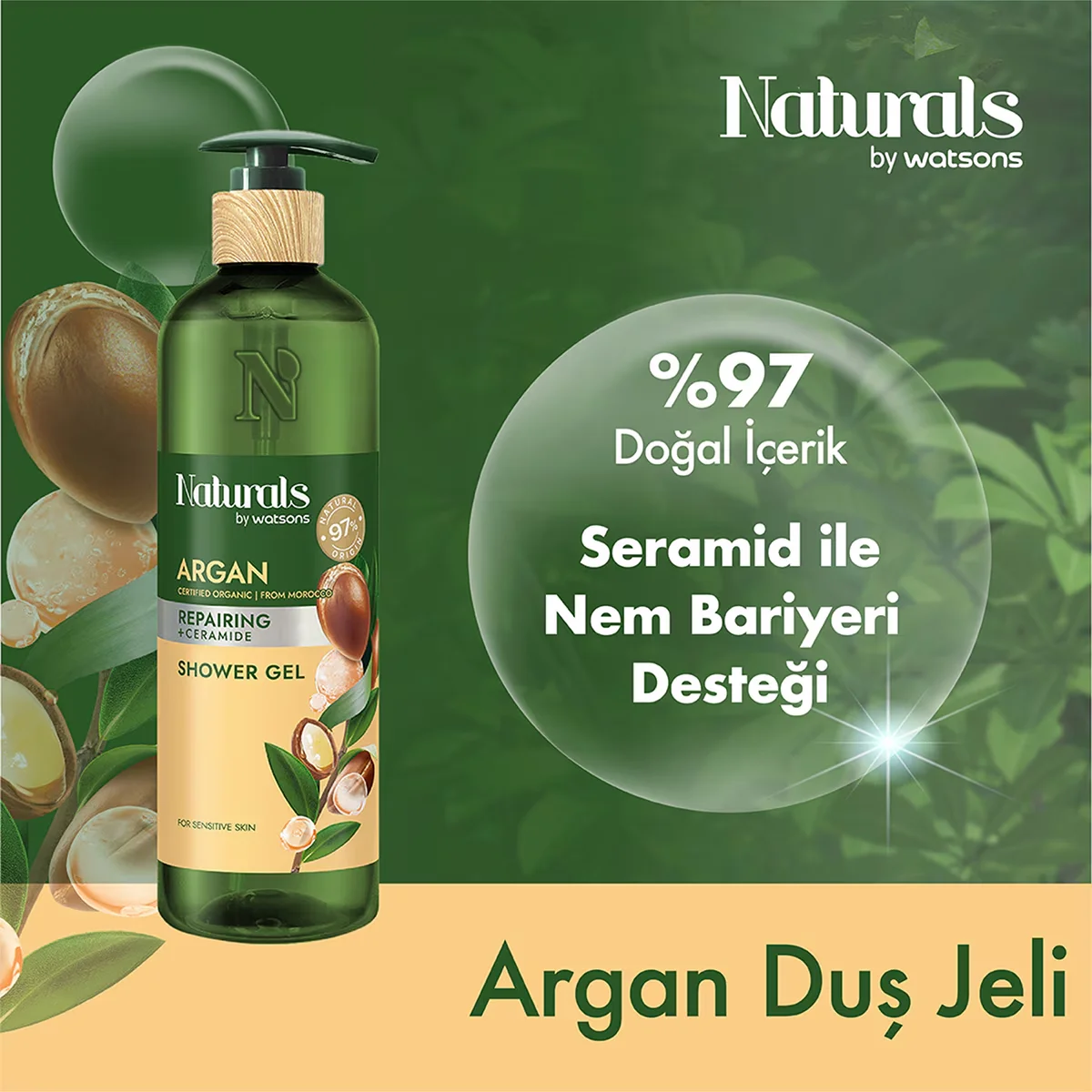 Argan Duschgel 490ml von Naturals by Watsons