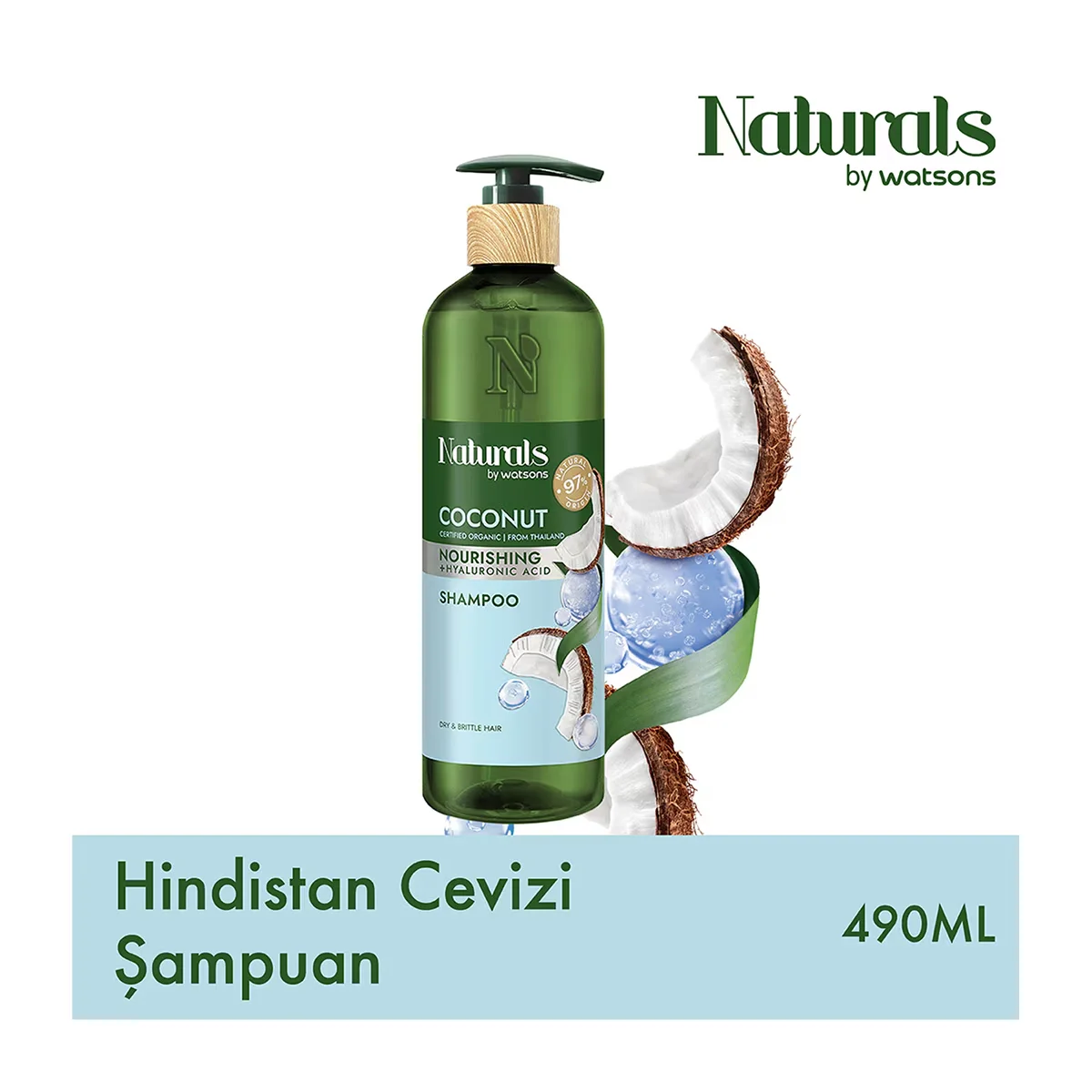 Naturals By Watsons Coconut Shampoo 490 ml