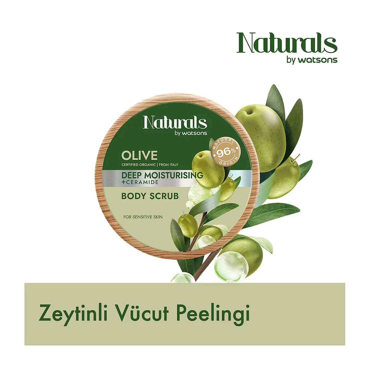 Скраб для тела с оливой 200 г от Naturals By Watsons