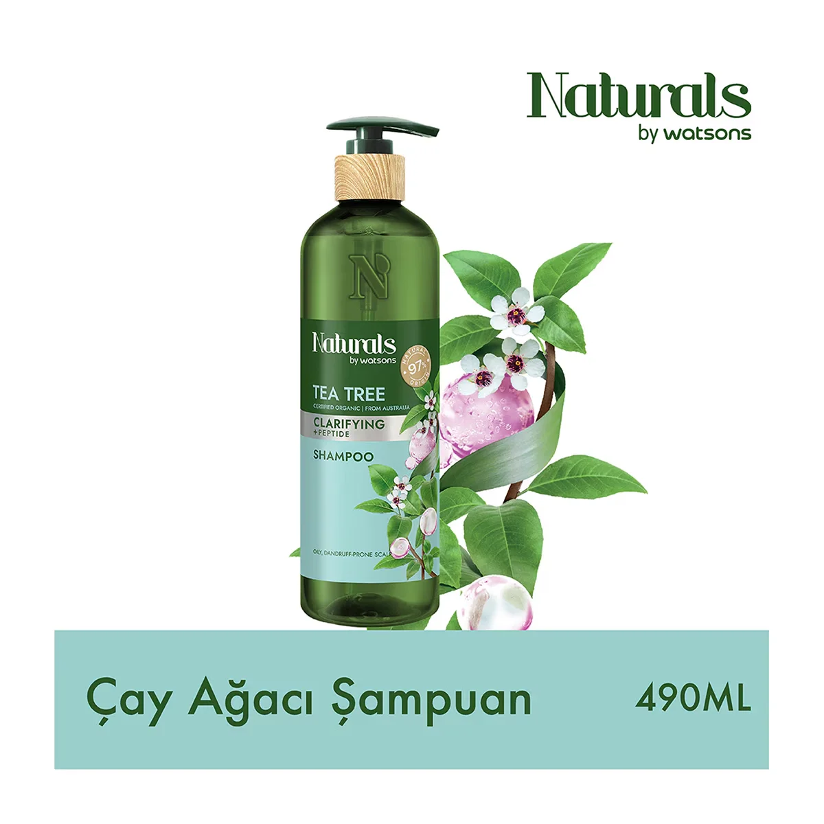 Naturals By Watsons Tea Tree Shampoo 490 ml