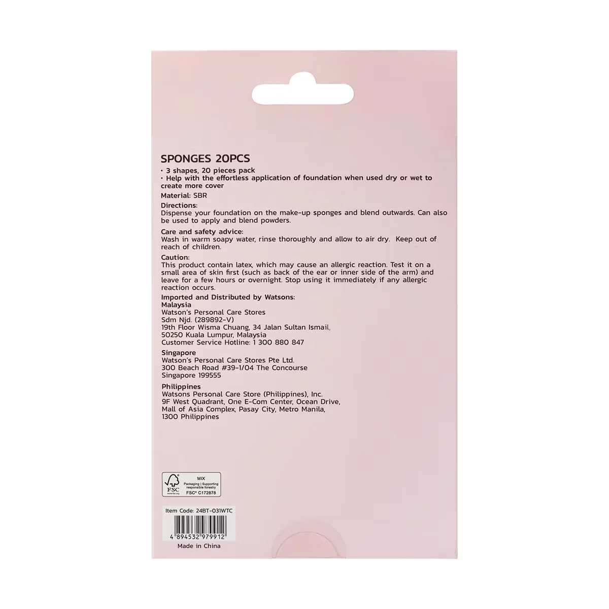 Watsons 20-teiliges Make-up Schwamm Set