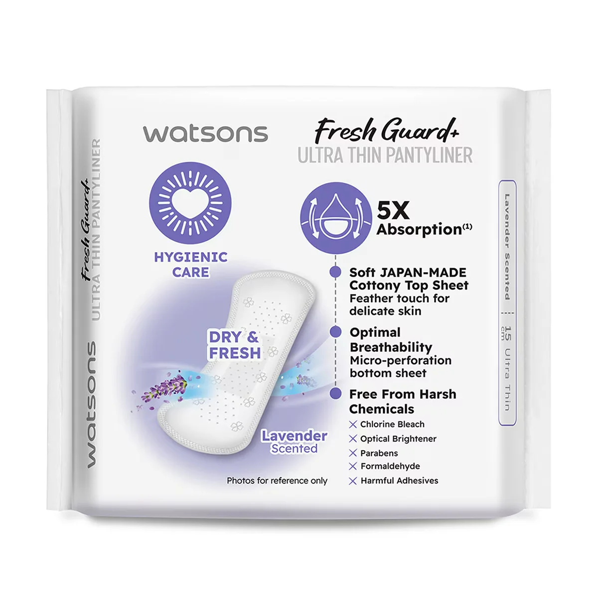 Watsons Fresh+ Ultra Thin Lavendel Slipeinlagen
