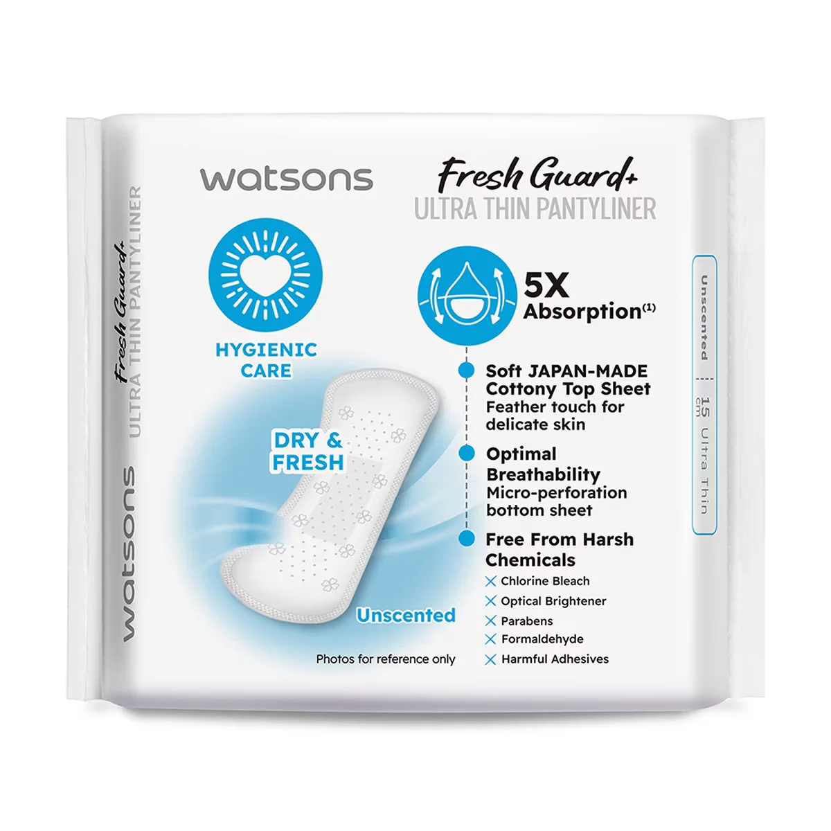 Watsons Fresh+ Ultra Thin Unparfümierte Tagesbinden - 10 Stück