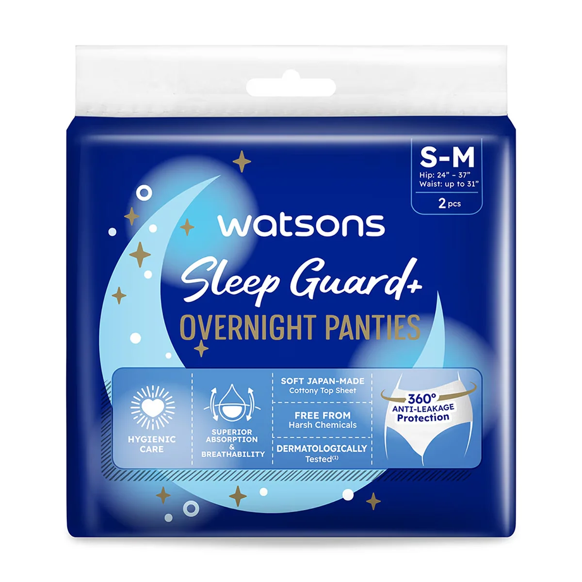 Watsons Sleep Guard+ Night Panties S-m Size 2-pack