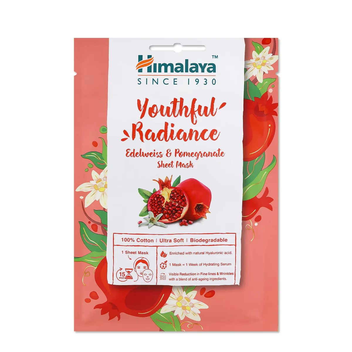 Himalaya Anti-aging Edelweiss & Pomegranate Sheet Mask 30 ml