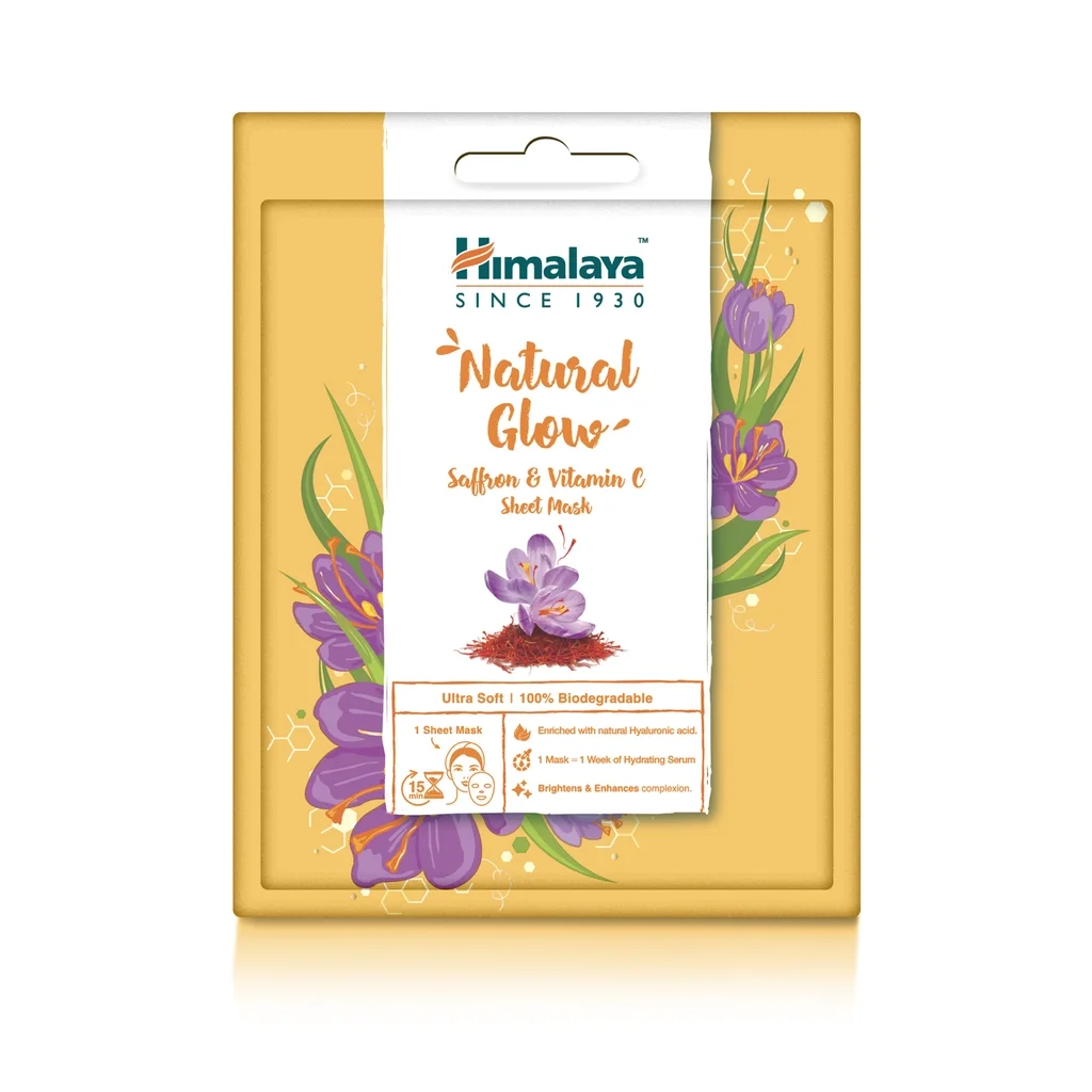 Himalaya Brightening Saffron & Vitamin C Sheet Mask 30 ml