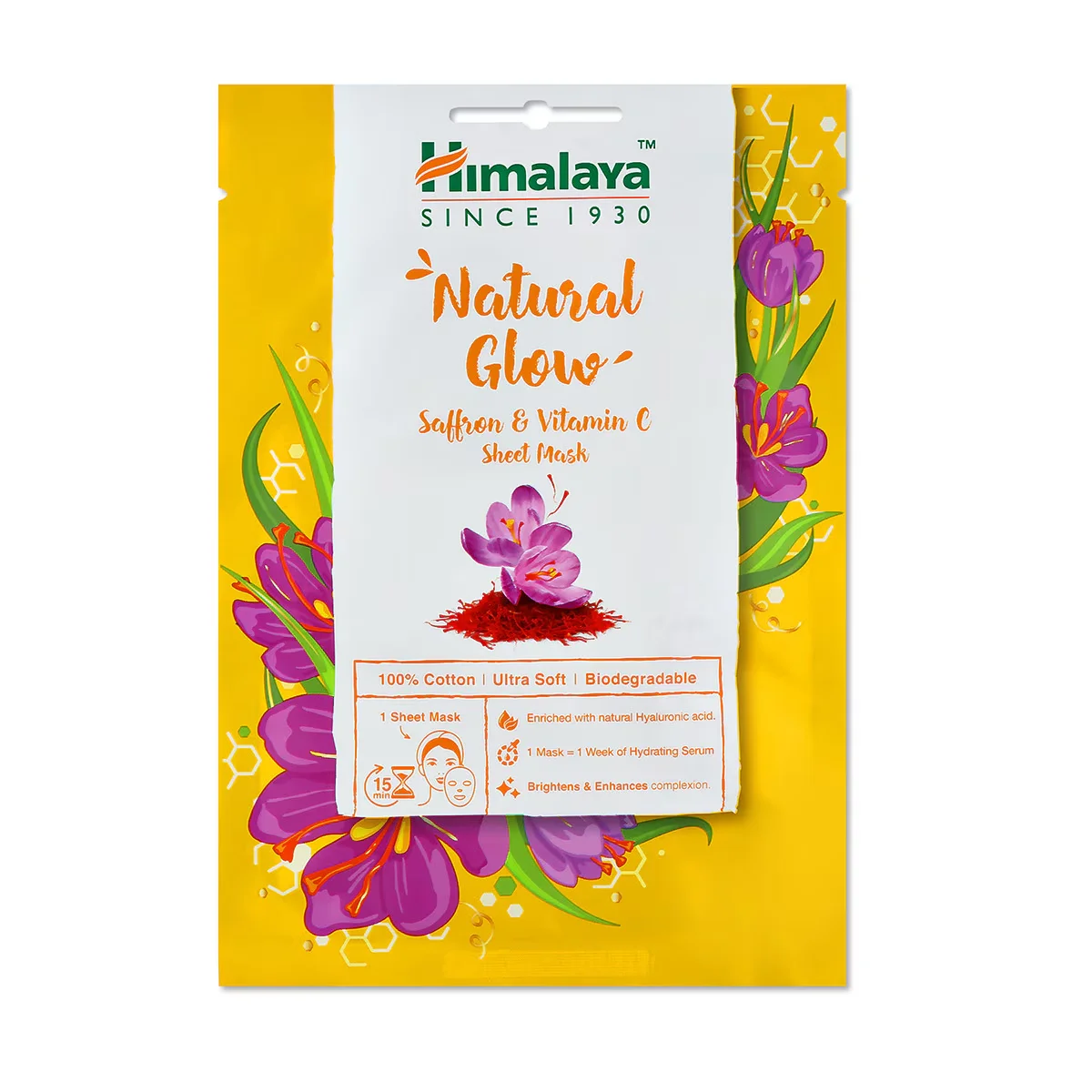 Himalaya قناع هيمالايا لتفتيح البشرة بالزعفران وفيتامين سي 30 مل