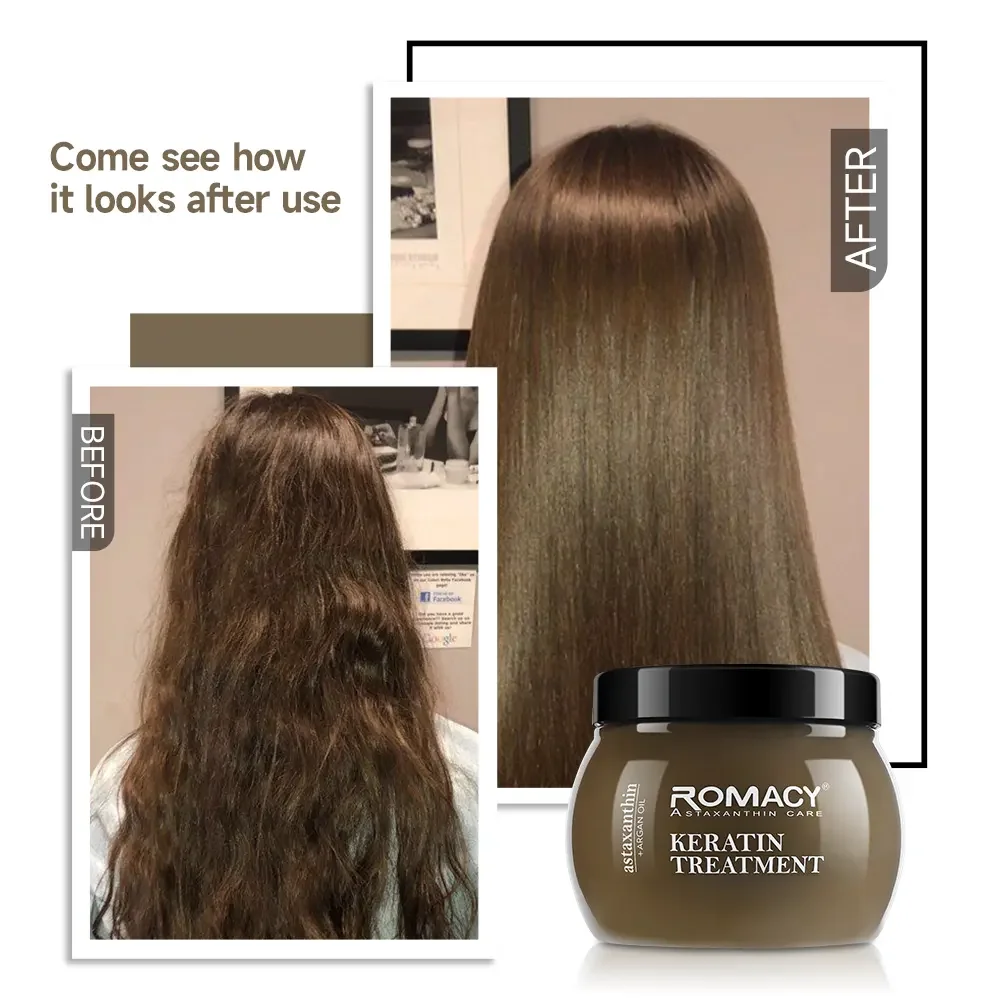 Keratinbehandlung Maske mit Arganöl und Astaxanthin – 500 ml von Romasi