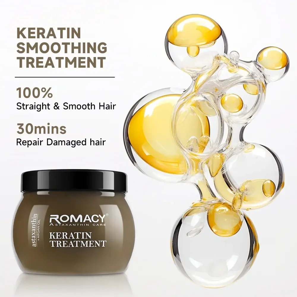 Keratinbehandlung Maske mit Arganöl und Astaxanthin – 500 ml von Romasi
