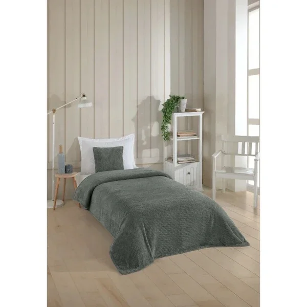 Wondel Anthracite Baby Blanket 90x110 cm | 100% Polycotton