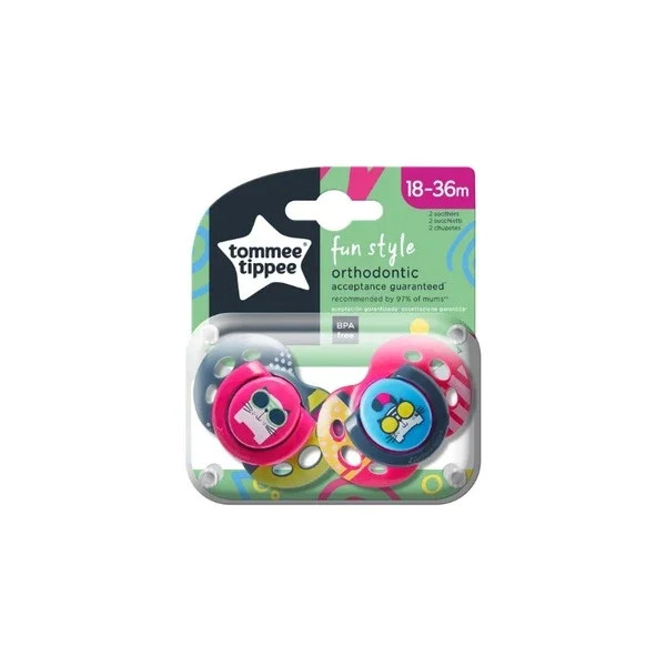 Tommee Tippee 2-pack Fun Pacifier 18-36 months Red Tt43340402