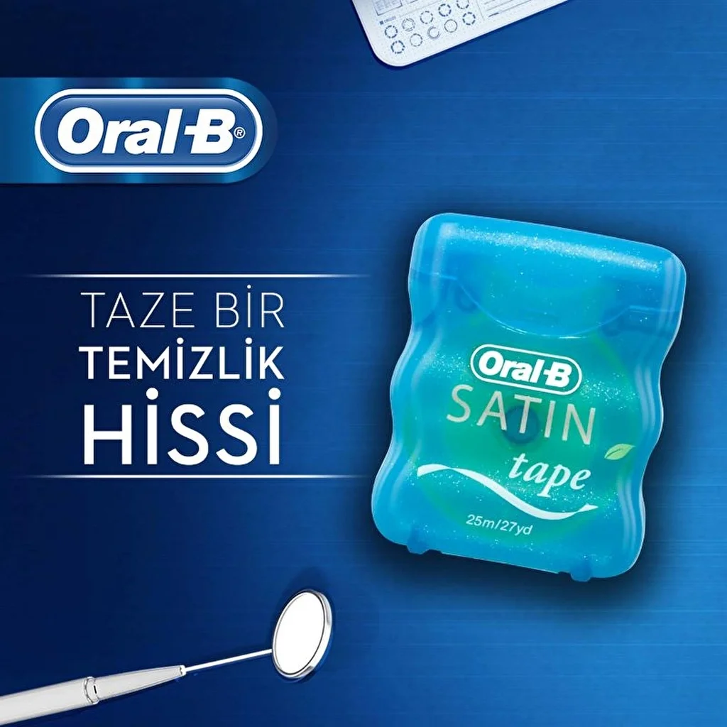 Oral-B Satin Tape Dental Floss That Gives A Feeling Of Freshness And Cleanliness 25 m
