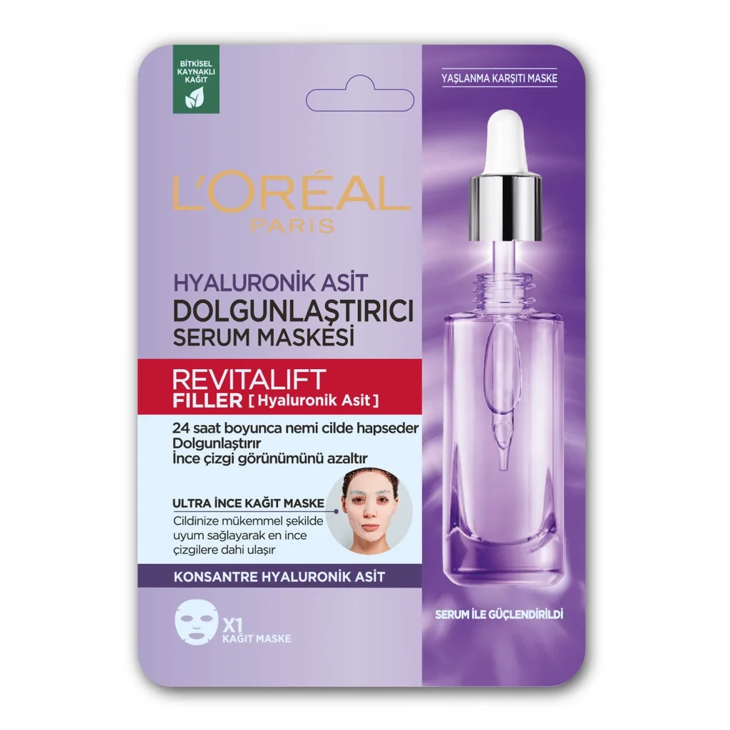 Маска для лица с гиалуроновой кислотой L'Oréal Paris Revitalift Filler
