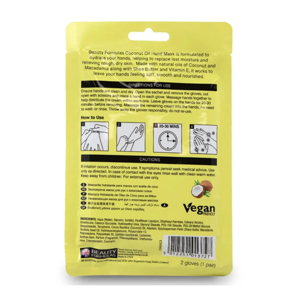 Moisturizing Coconut Oil Hand Mask by Beauty Formulas