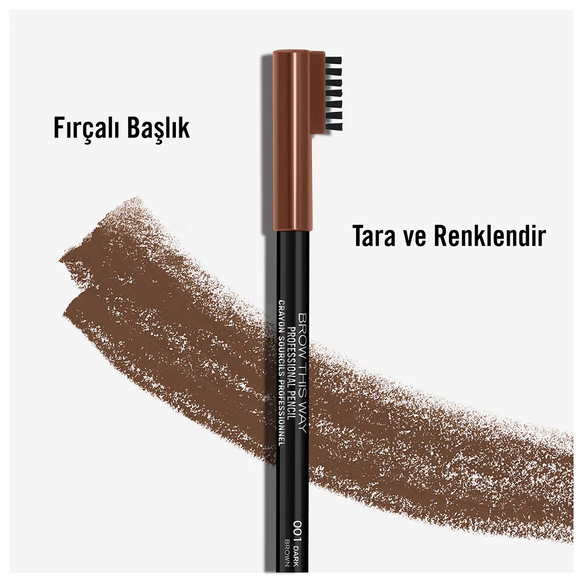 Карандаш для бровей Rimmel London профессиональный 001 темно-коричневый