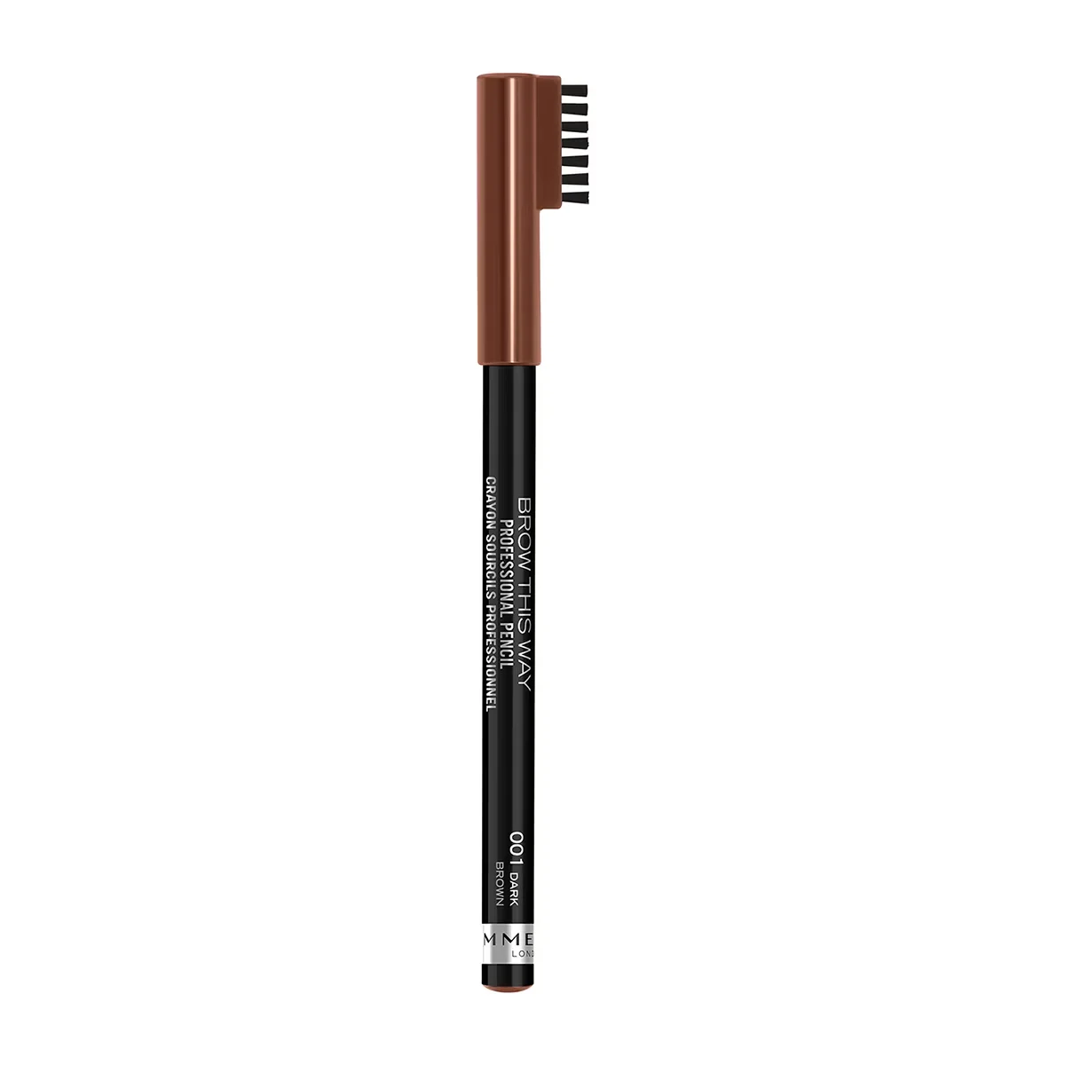 Карандаш для бровей Rimmel London профессиональный 001 темно-коричневый