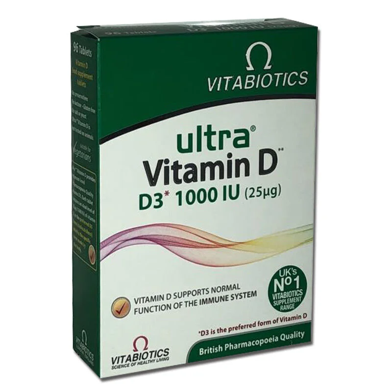 Vitabiotics Ultra Vitamin D3 1000 IE - 96 Tabletten