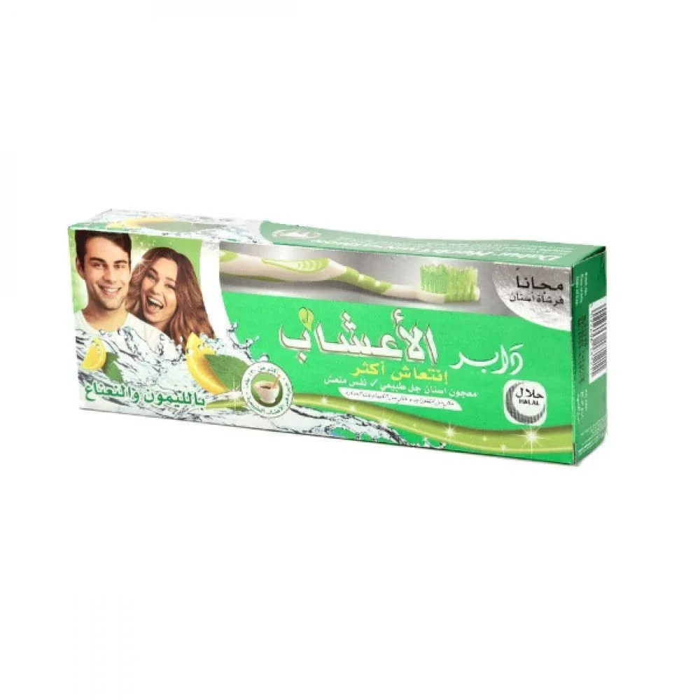 Natural Toothpaste with Lemon and Mint for Oral Protection, Dabur Herbs, 150 grams