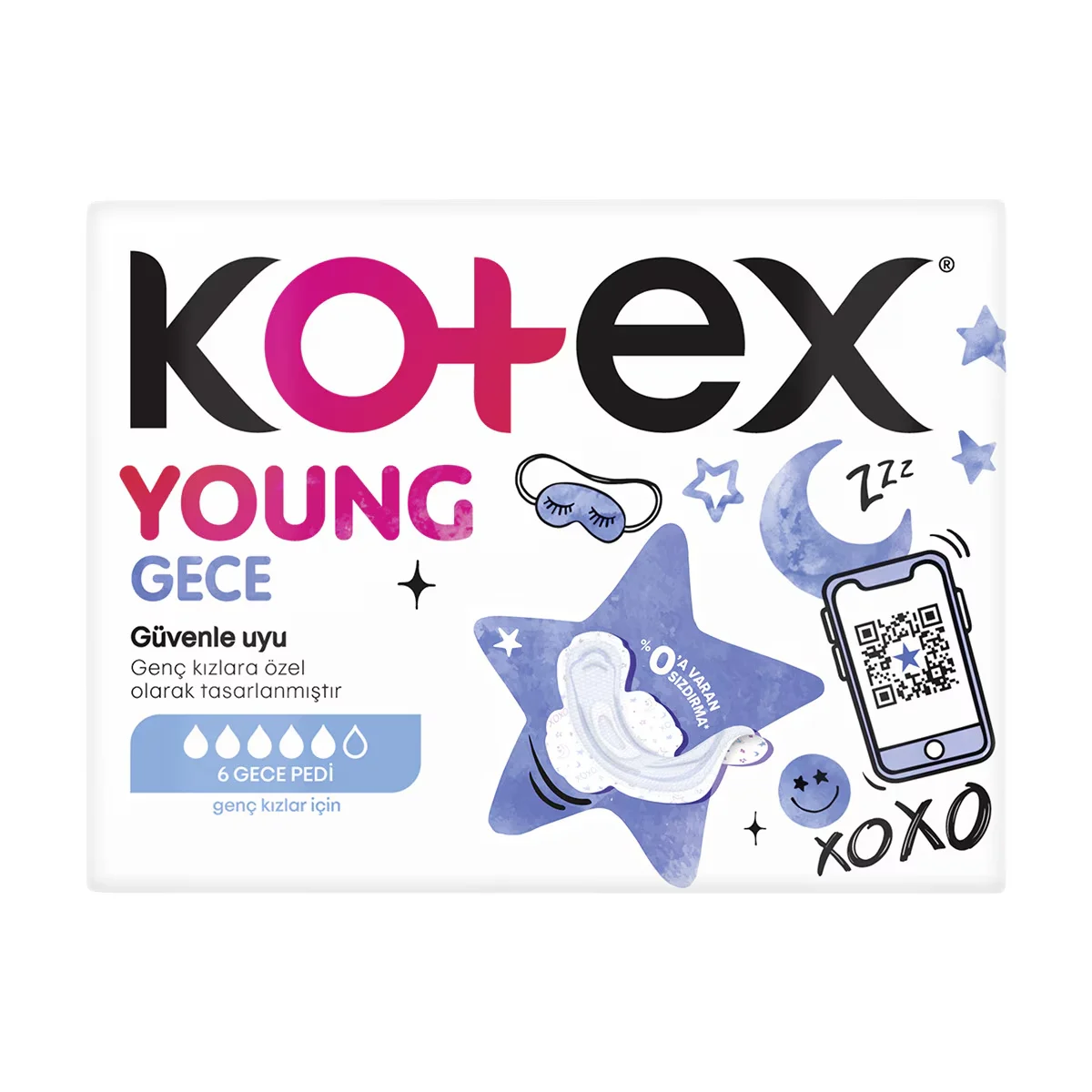 Kotex فوط كوتكس الليلية للبنات عبوة من 7 قطع، فائقة الامتصاص