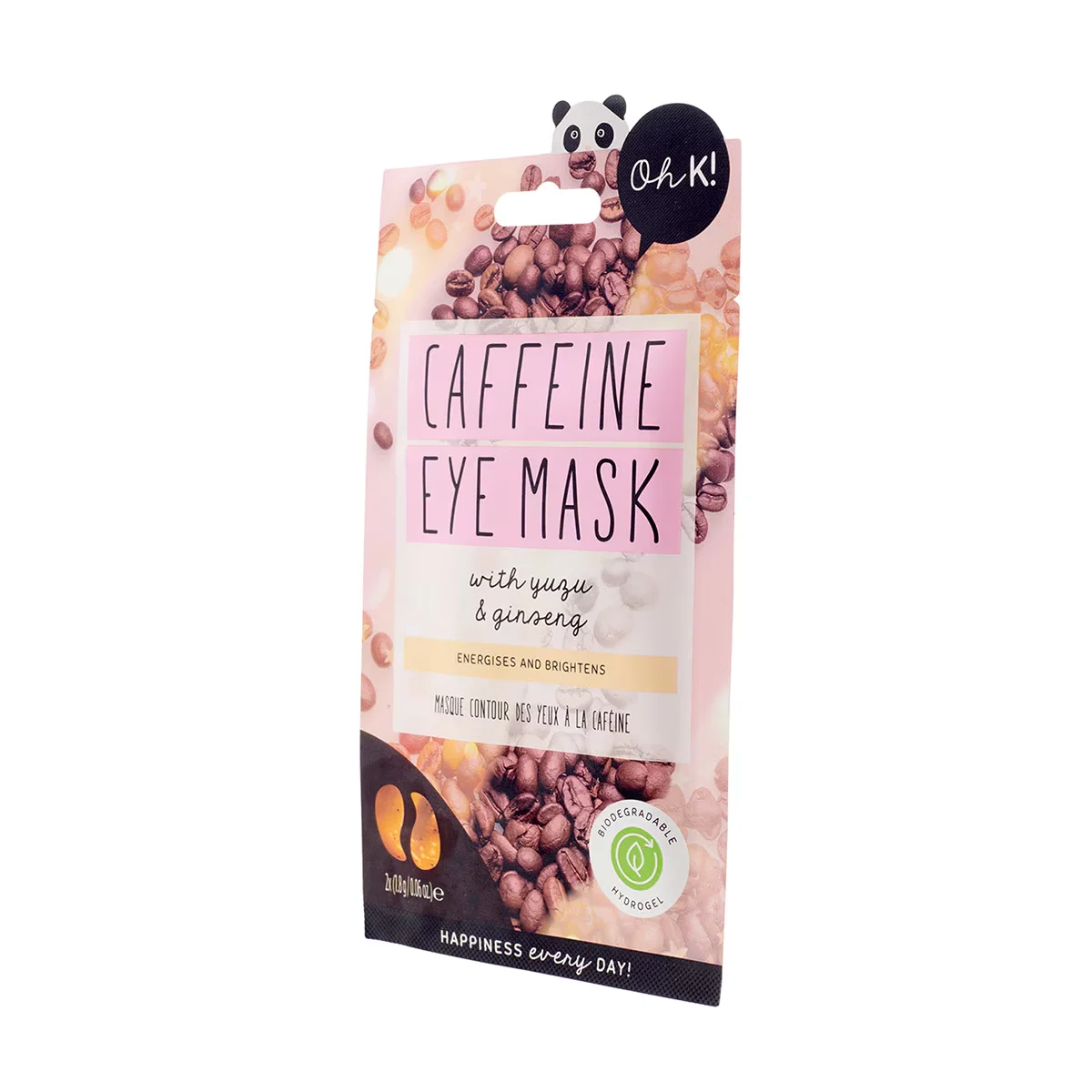 Oh K! Biodegradable Caffeine Eye Mask - 2 Hydrogel Pieces