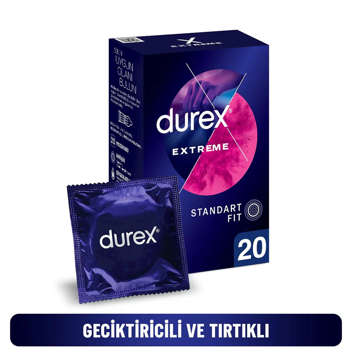 Durex Extreme Pleasure Kondome 20er Pack mit Verzögerungscreme