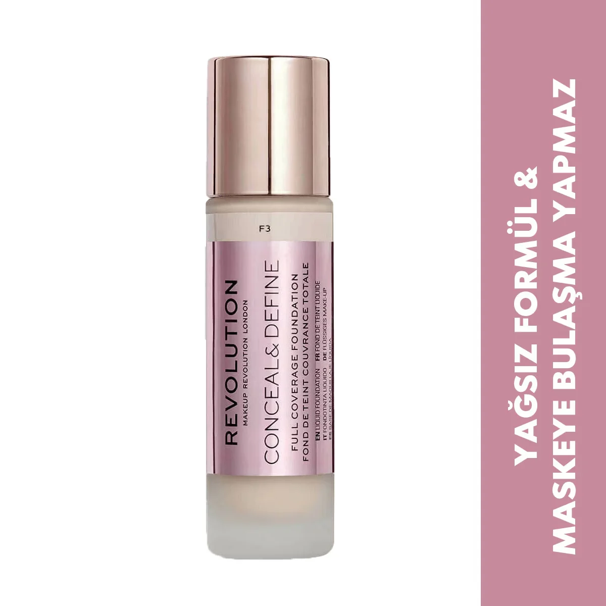 Revolution Conceal & Define Foundation F3