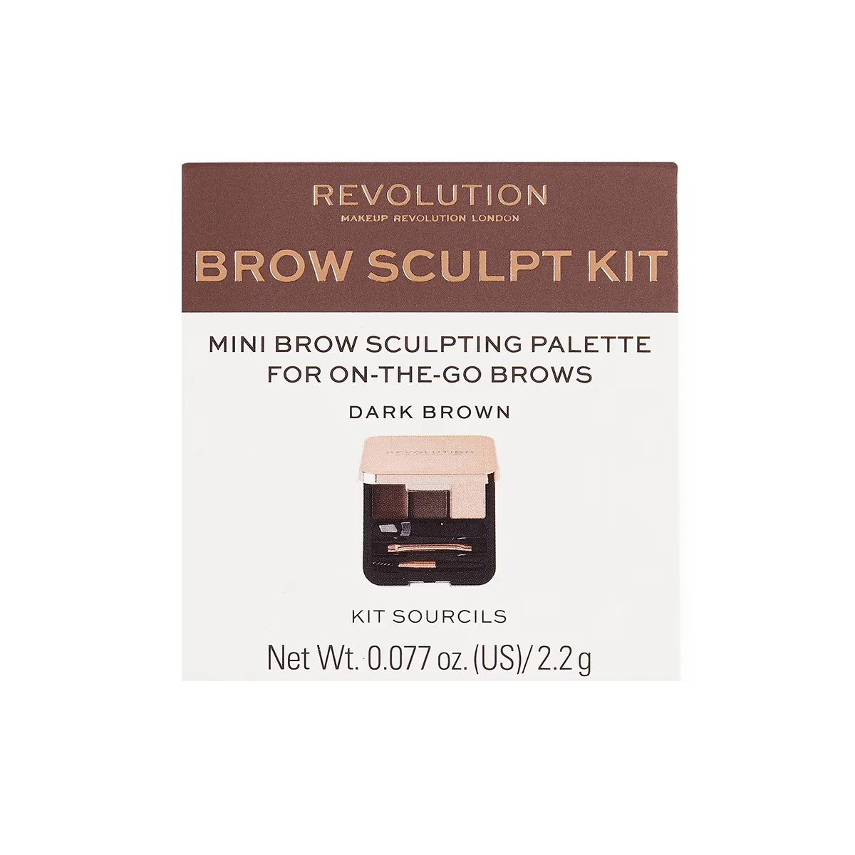 Revolution Brow Sculpt Dunkles Augenbrauen-Kit - Definieren &amp; Formen Sie Ihre Augenbrauen