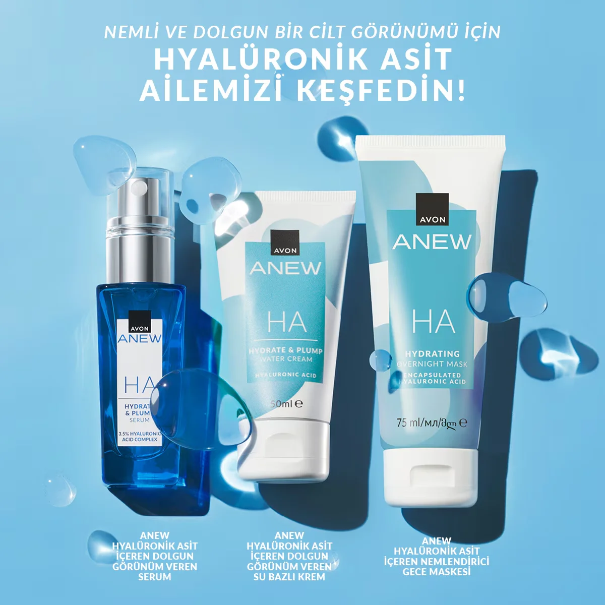 Крем для лица Avon Anew увлажняющий на водной основе 50 мл