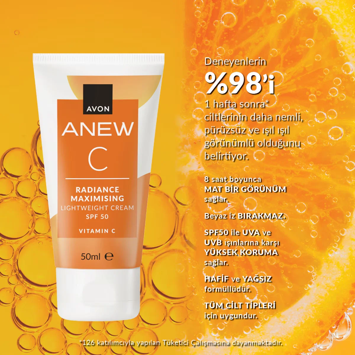 Увлажняющий лосьон Avon Anew Vitamin C SPF50 50 мл