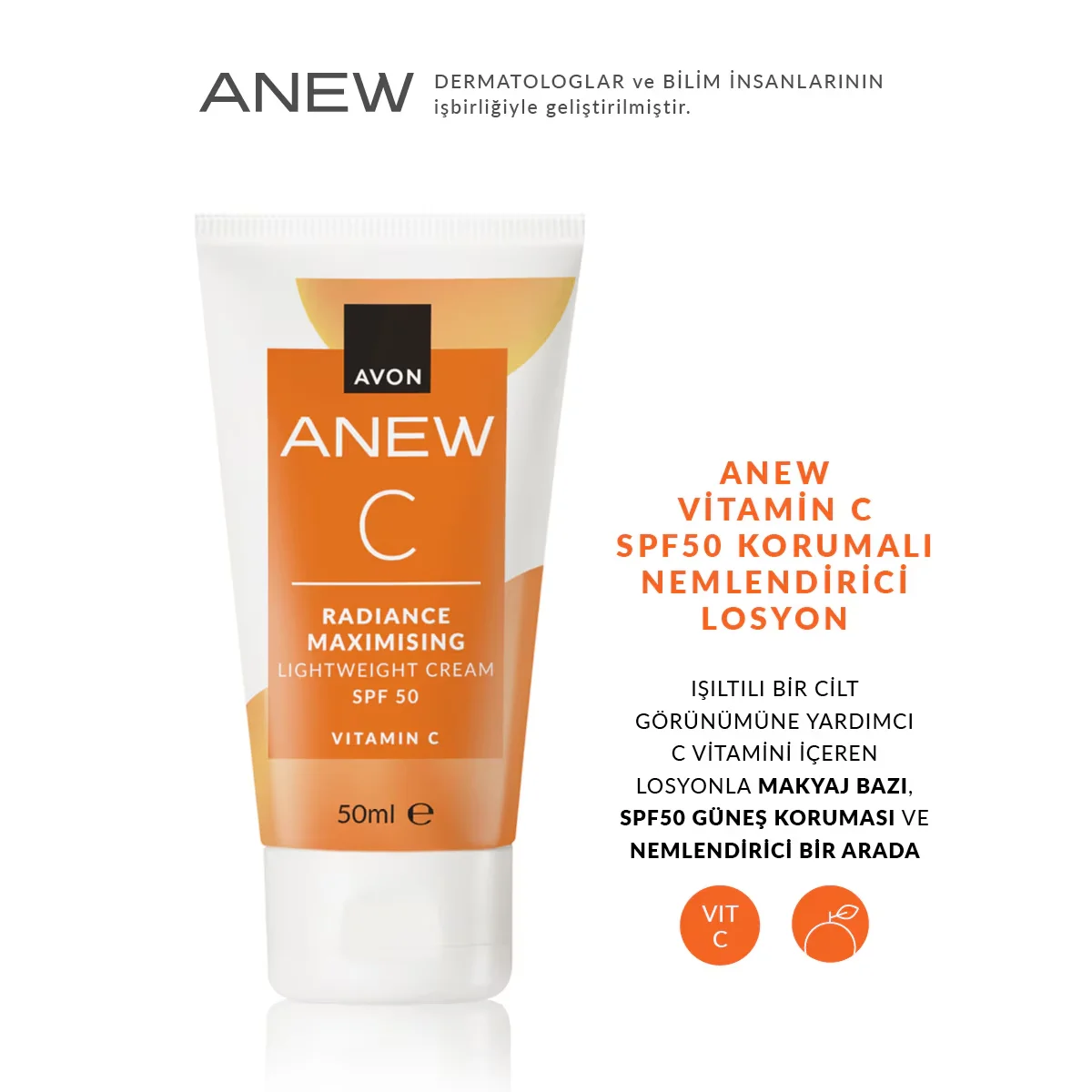 Увлажняющий лосьон Avon Anew Vitamin C SPF50 50 мл