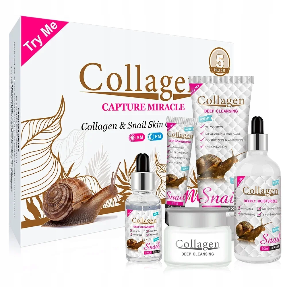 Kollagen- und Schneckenhautpflege-Set - Fünf Produkte von Cosmetic Solution